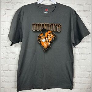 Oklahoma State Cowboys‎ OSU Football x Eskimo Joes Graphic SS t-shirt sz L EUC
